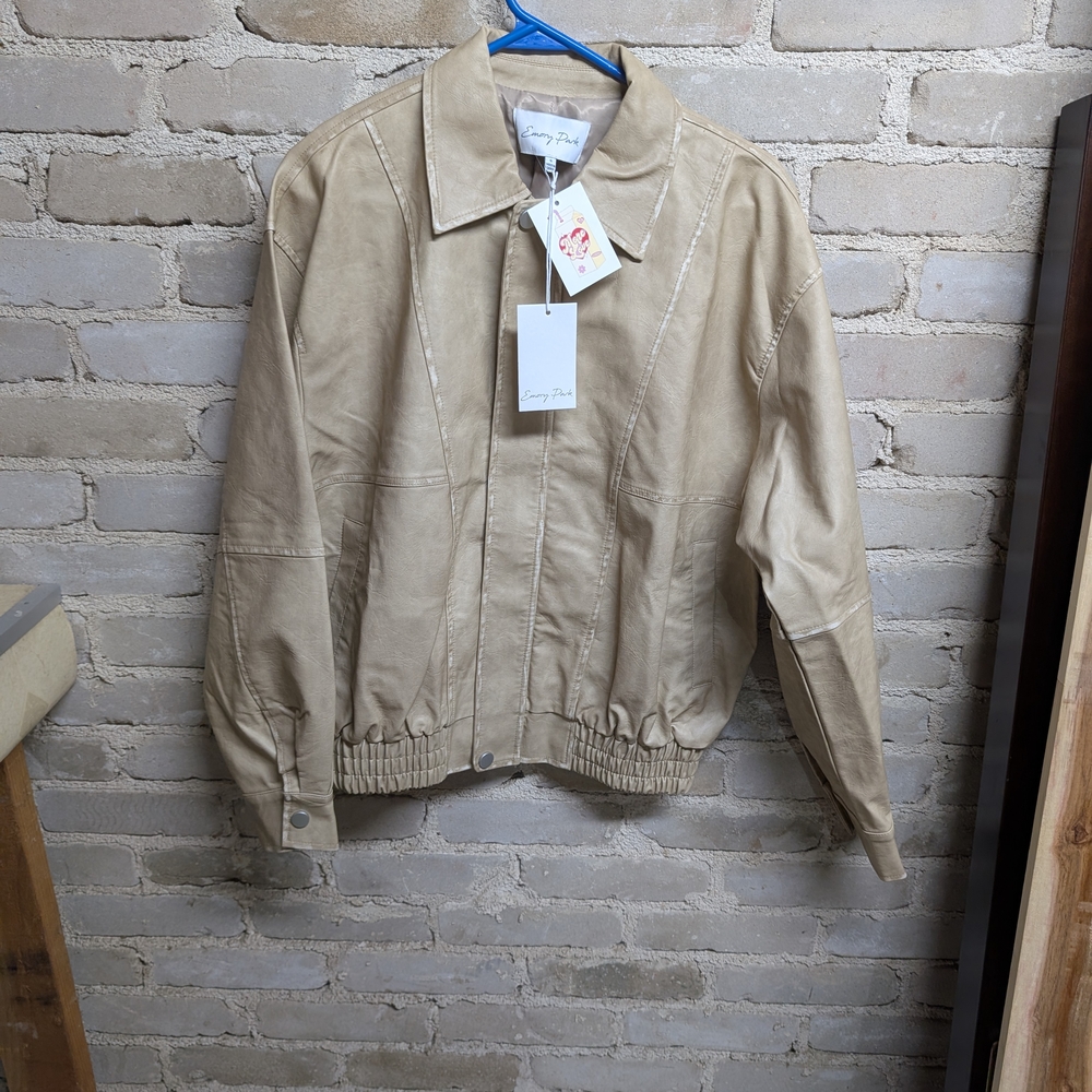 Emory Park Tan Leather Jacket